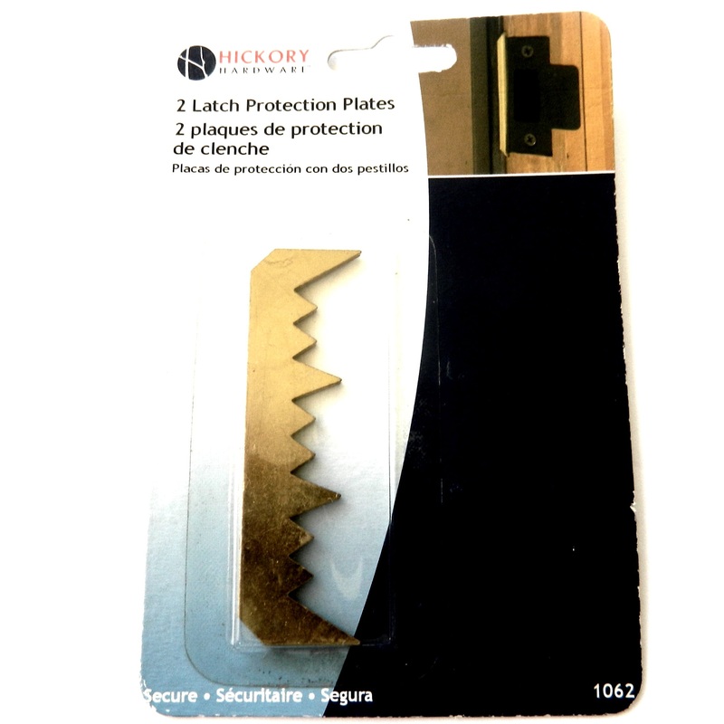 Pair of Polished Brass Latch Protection Plates 1062 Hickory Hardware