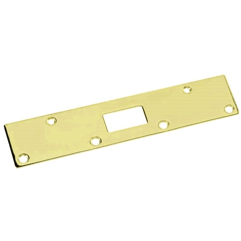 Polished Brass 7 3/4 Deadbolt Security Latch Strike 1016-PB Hickory