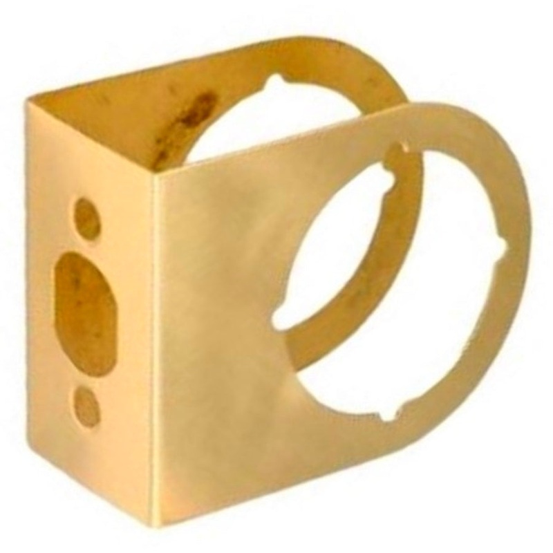 Solid Brass Door Reinforcer in Polished Brass for 1 3/4 Width 2036-PB Hickory
