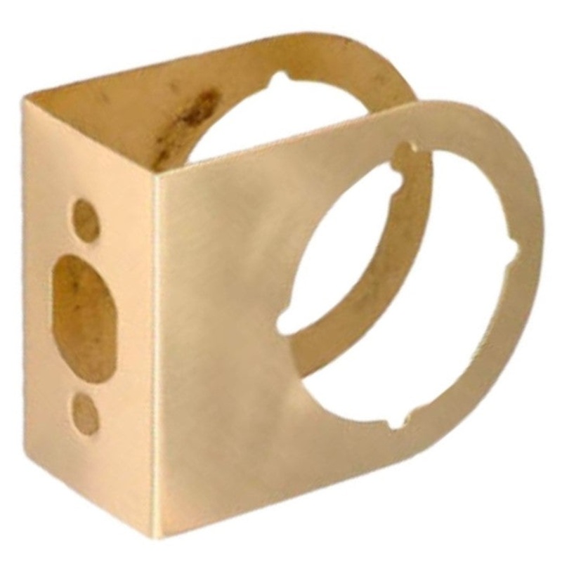 Solid Brass Door Reinforcer in Polished Brass for 1 3/4 Width 2038-PB Hickory