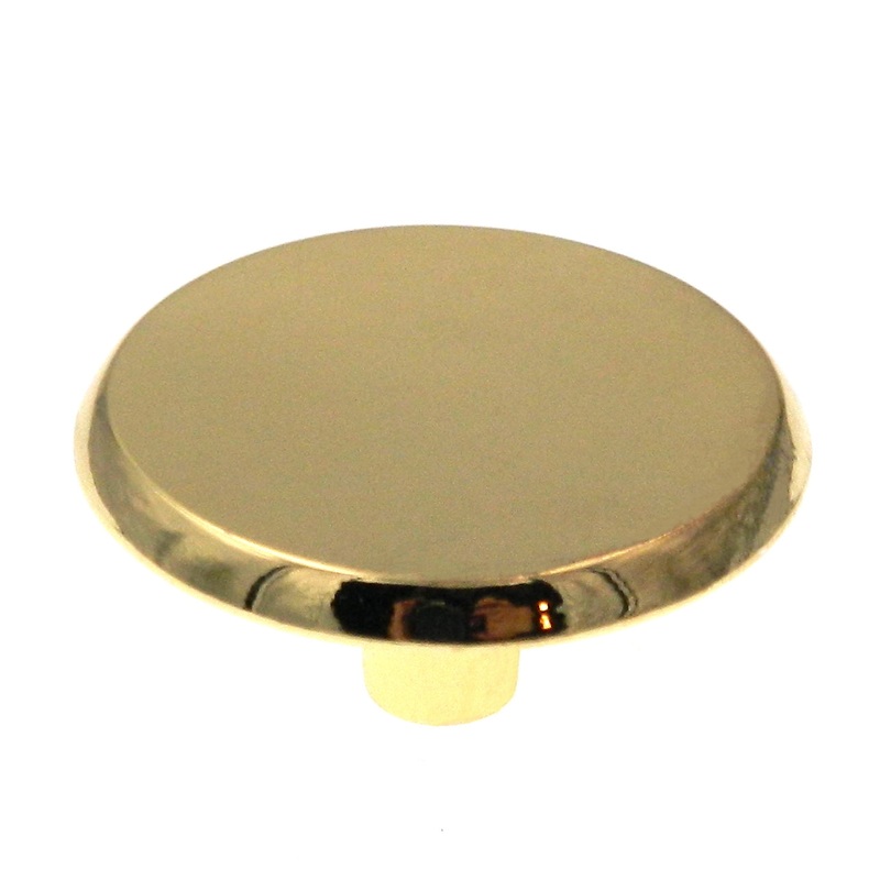 5 Pack of Ultra Designer’s Edge Polished Brass Round 1 3/8 Knobs 98551