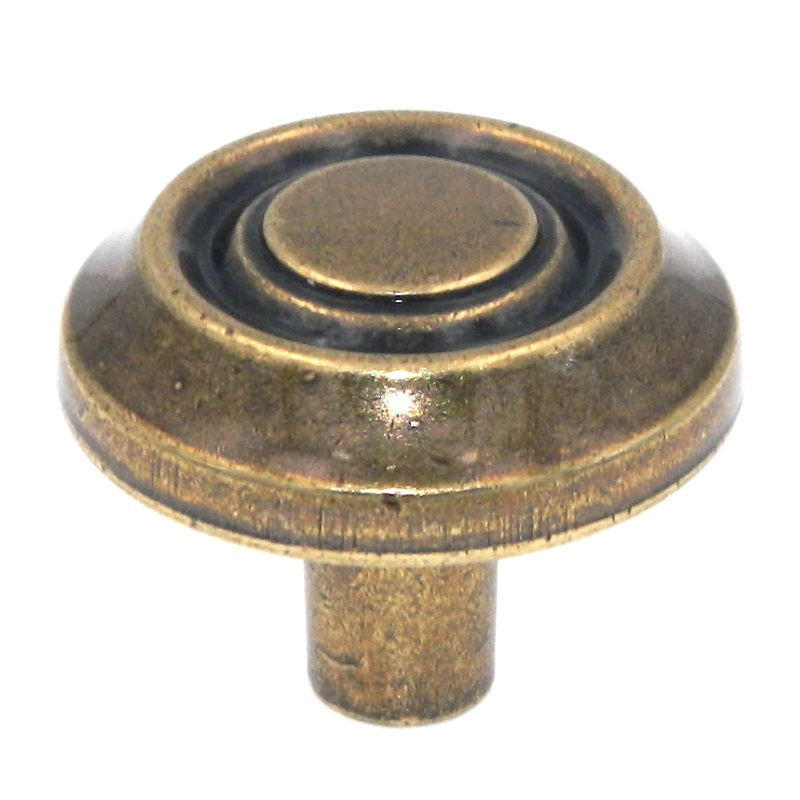 Amerock Allison Burnished Brass Ridged 1 1/4 Round Cabinet Knob BP3423-BB