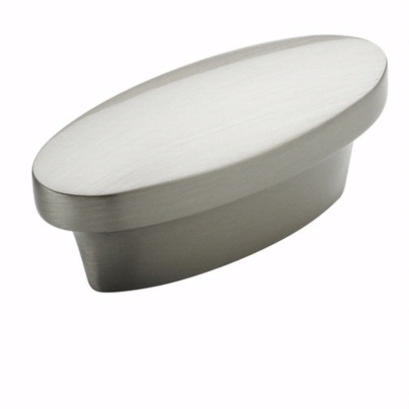 Amerock BP53016-G10 Satin Nickel 1 3/4 Oval Cabinet Pull, 1 Screw Spacing