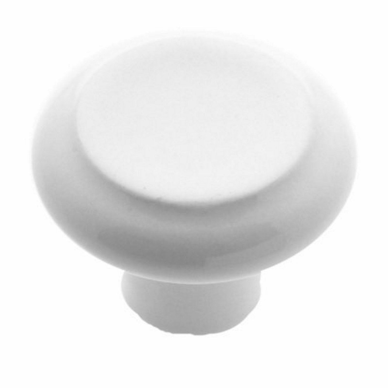 Amerock White Ceramic 1 3/8 Knob BP1323-W