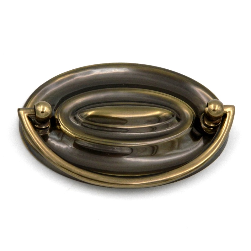 Belwith Keeler Manor House Lancaster Hand Polished 2 1/2cc Swing Bail Pull with Backplate L33