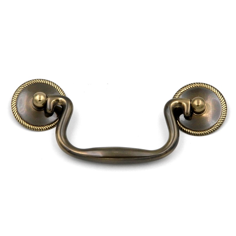 Belwith Keeler Manor House Satin Dover Solid Brass 3 1/2cc Swing Bail Pull T21
