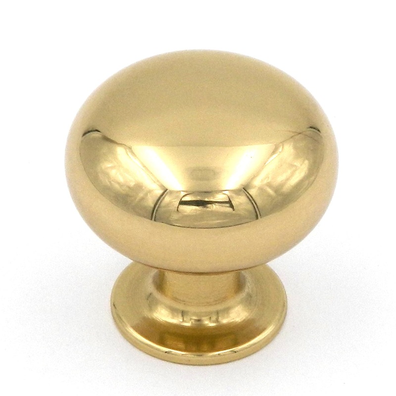 Belwith Keeler Power & Beauty Polished Brass Solid Brass 1 1/8 Knob K16