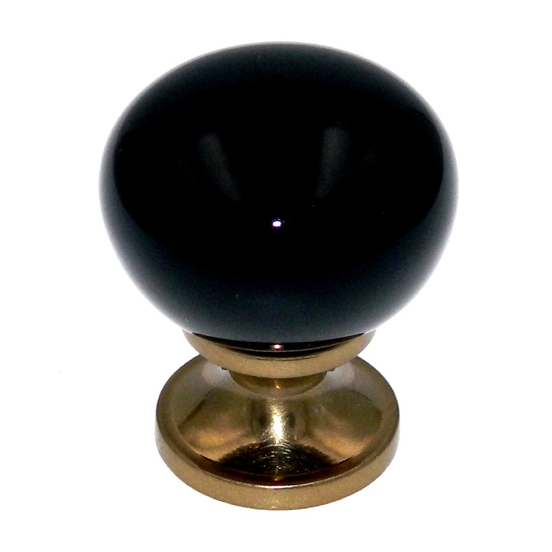 Brainerd Casual Champagne Bronze Black Ceramic 1 1/8 Knob P37371W-CZB-CP