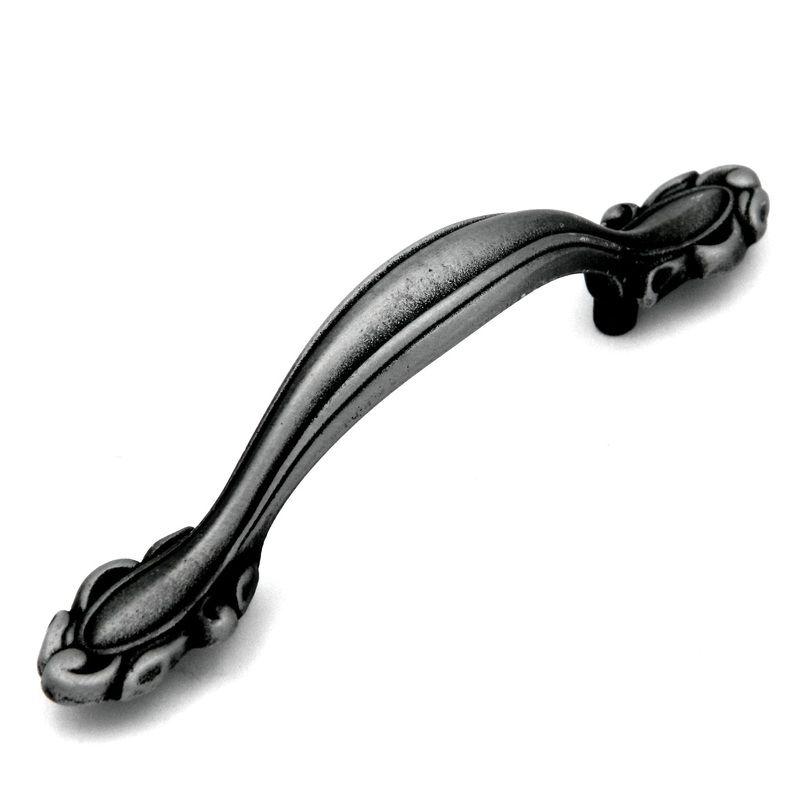 Hickory Hardware Foxglove Antique Pewter 3cc Ornate Cabinet Handle Pull P2121-AP
