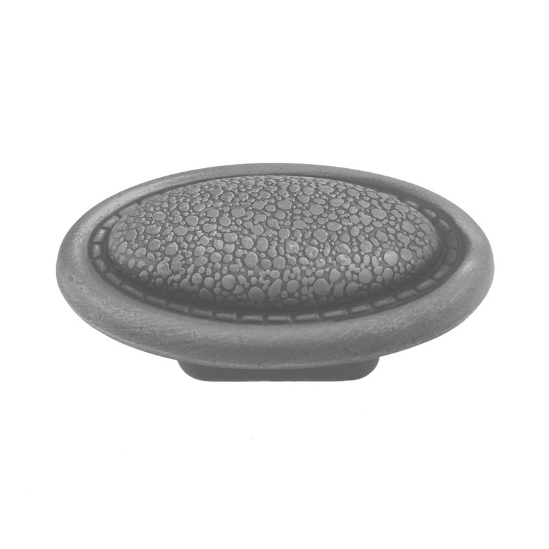 Hickory Hardware Foxglove Satin Pewter Antique 2 1/4 Oval, 3/4cc Cabinet Knob Pull PA1114-SPA
