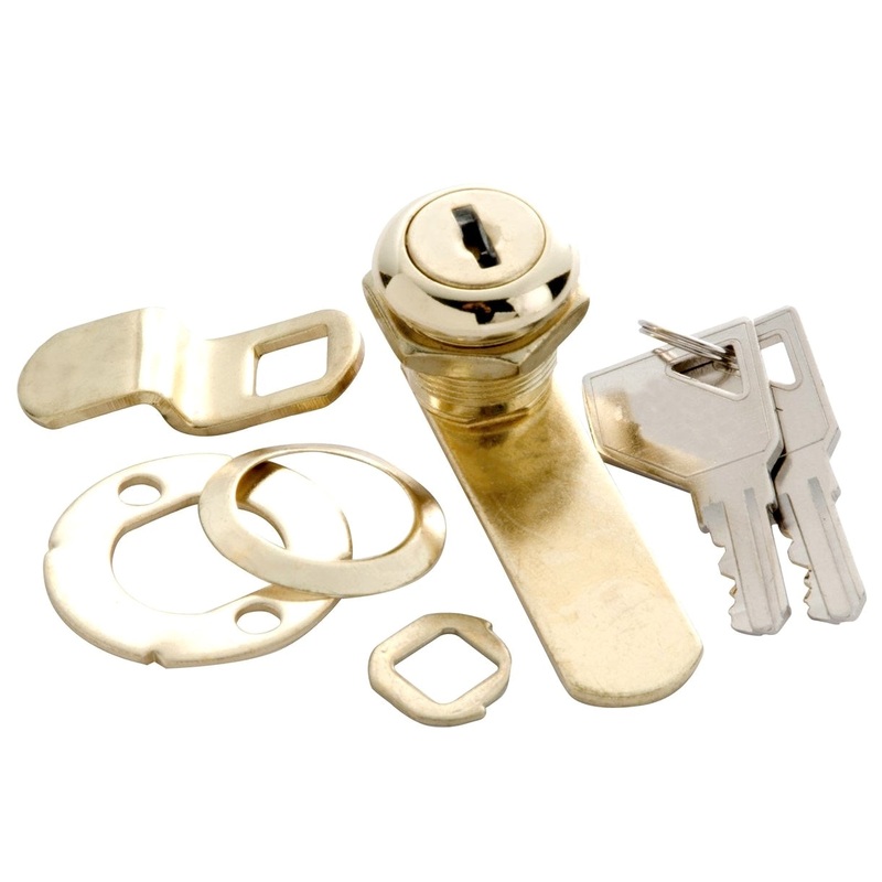 Hickory Hardware Polished Brass Cabinet and Drawer 1/4 Max Thickness Cam Lock 1258
