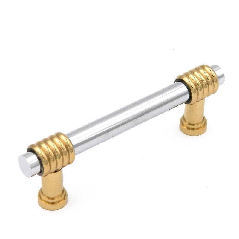 Laurey Chrome with Polished Brass 3cc Bar Pull 40226