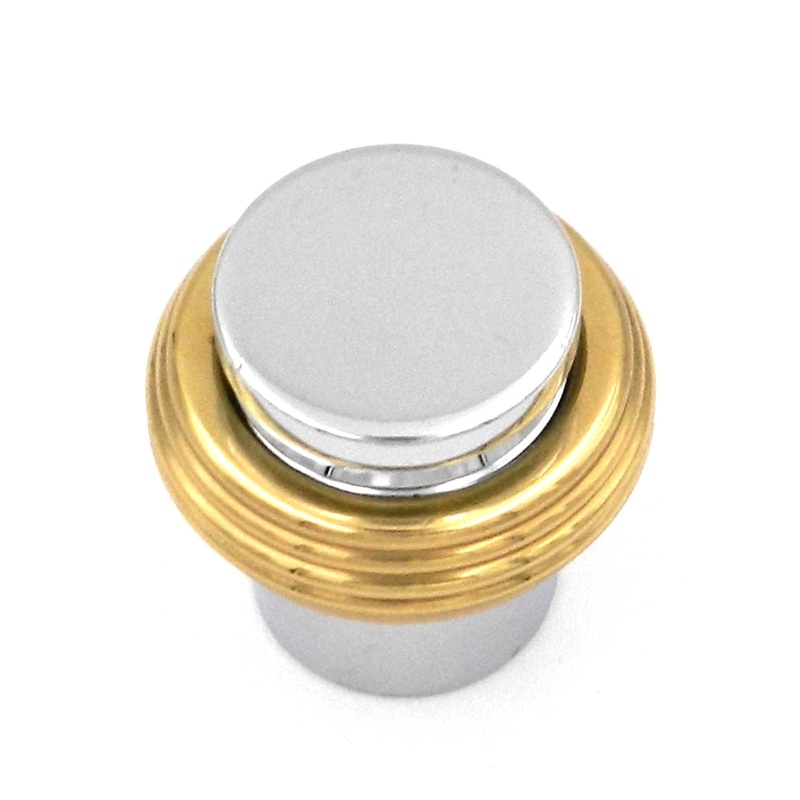 Laurey Chrome with Polished Brass Round Coils 1 Knob 40526