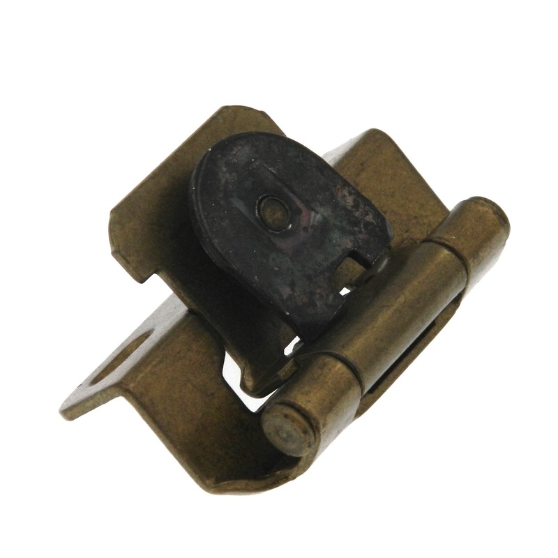 Single Demountable Cabinet Door Hinge 3/8 Overlay Burnished Brass CM8716-BB