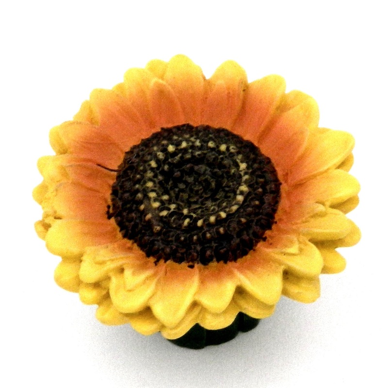 Ultra Designer’s Edge Orange Resin Sunflower 1 1/4 Knob 41749