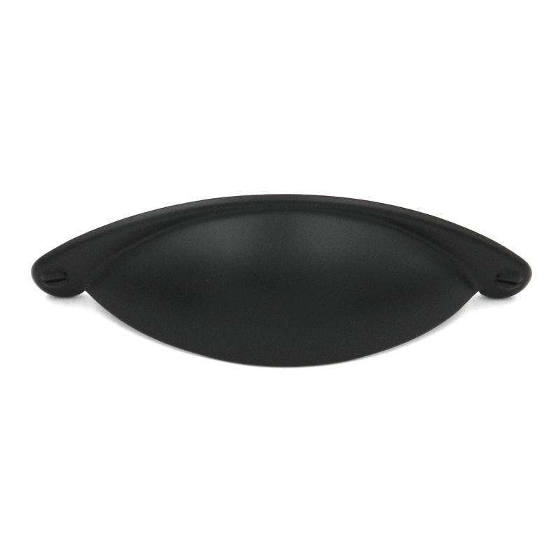 10 Pack Hickory Gainsborough Matte Black 2 1/2 (64mm) Cup Cabinet Cup Pull P3071-MB