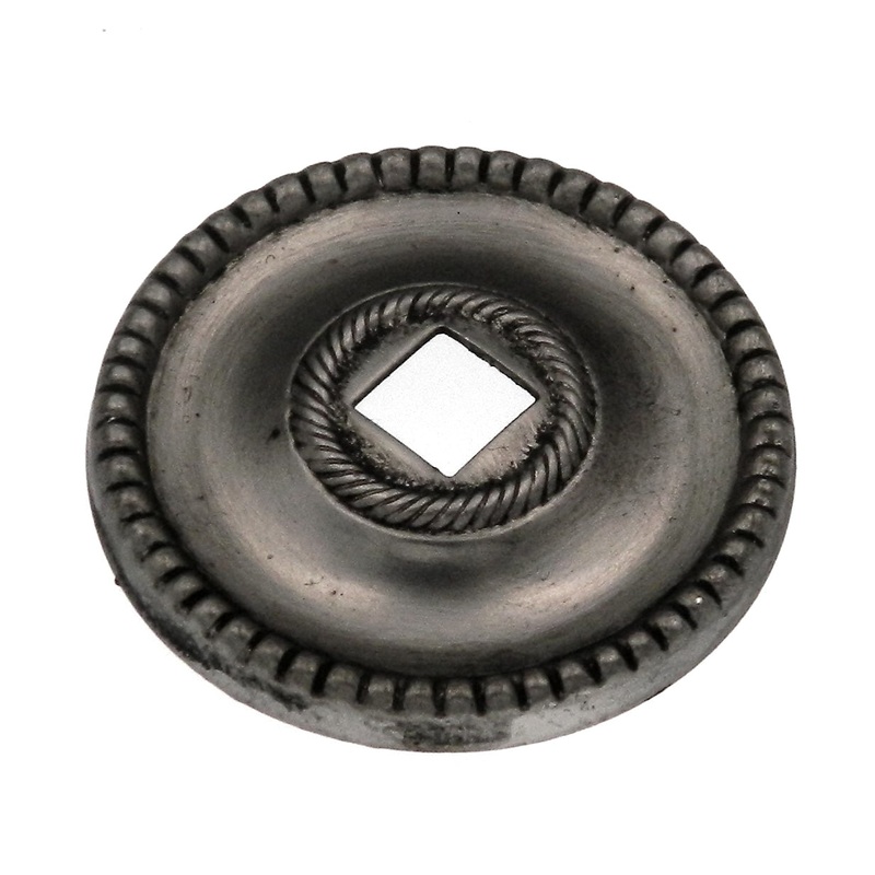 10 Pack Hickory Hardware Roma Beaded Black Nickel Vibed 1 3/8 Knob Backplates 47045-9044