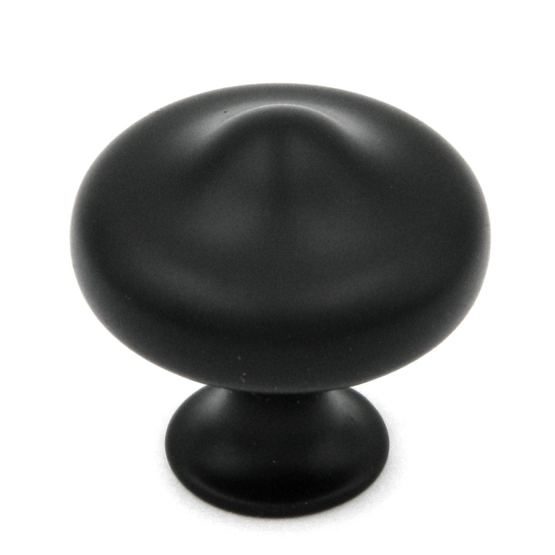10 Pack Hickory Hardware Triomphe 1 5/8 Matte Black Mushroom Cabinet Knob P3340-MB