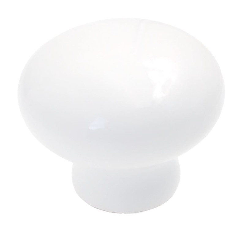 10 Pack P14630-W White Finish 1 1/8 Mushroom Cabinet Knob Pull Belwith Conquest