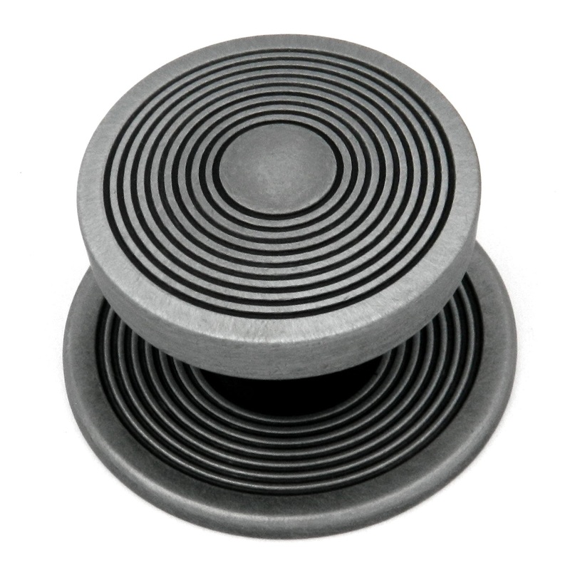 10 Pack P3122-SPA Satin Pewter Antique 1 3/4 Round Cabinet Knob Pull Hickory Encore