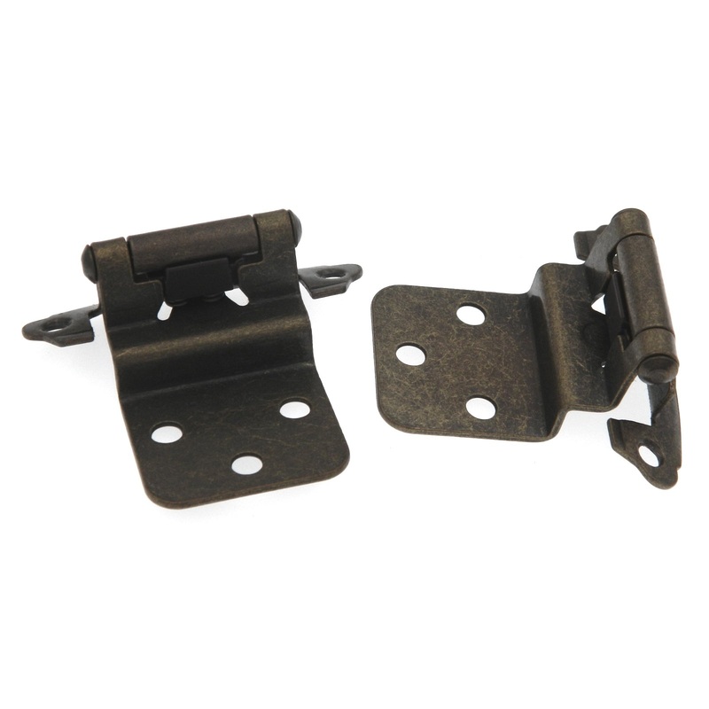 10 Pairs Windover Antique P243-WOA Hickory 3/8 Inset Self-Closing Cabinet Hinges