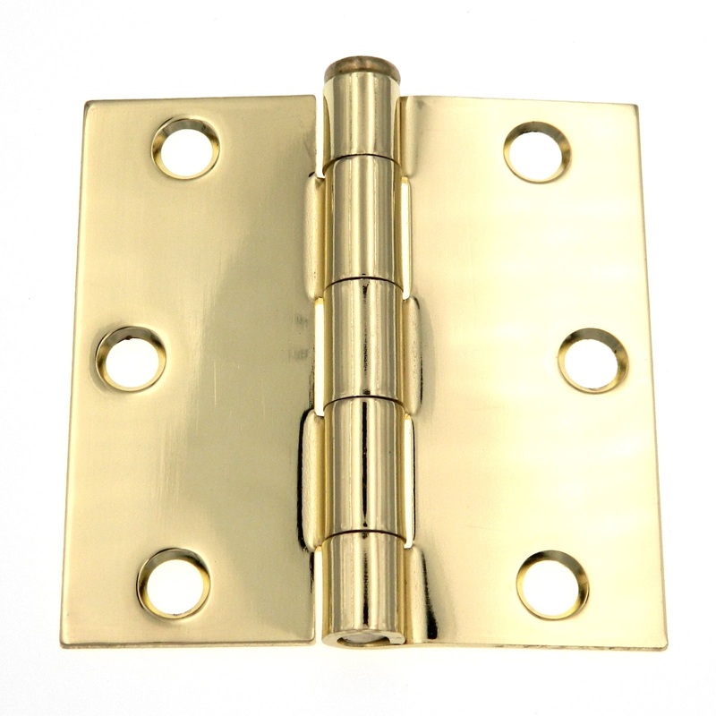 3 Pack Warwick 3 Door Hinge, Square Corner, Polished Brass DA3011PB