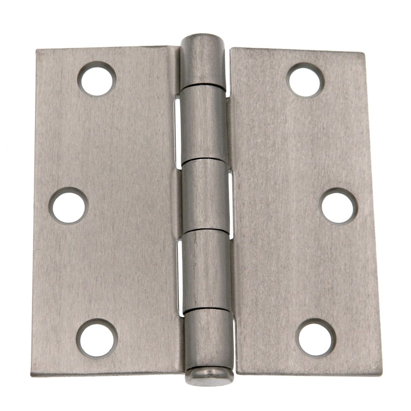 3 Pack Warwick 3 Door Hinge, Square Corner, Satin Nickel DA3011SN