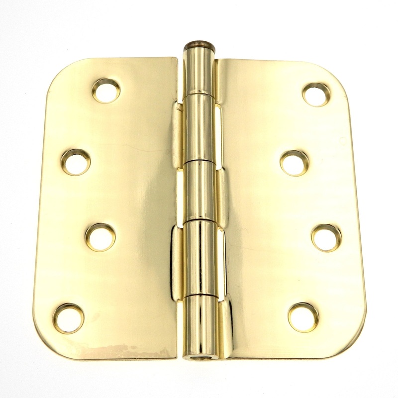 3 Pack Warwick 4 Door Hinge, 5/8 Radius Corner, Polished Brass DA3014PB