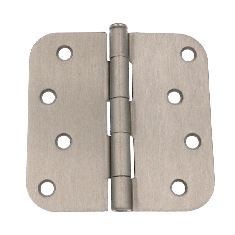 3 Pack Warwick 4 Door Hinge, 5/8 Radius Corner, Satin Nickel DA3014SN