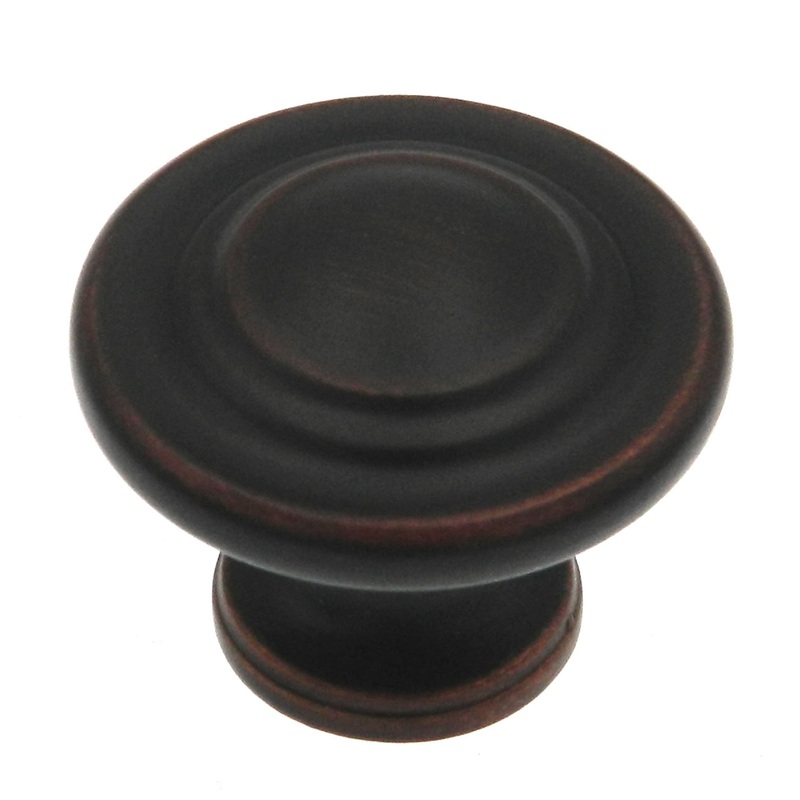 Style Selections 10 Pack Oil-Rubbed Bronze Round Ringed 1 1/4 Knob 40905