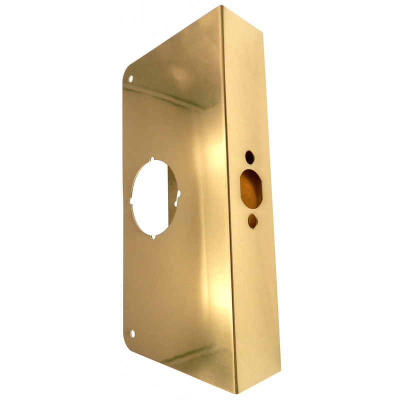 Warwick 1 3/4 Door Edge Guard Reinforcer 2 3/4 Backset Polished Brass SH1072PB