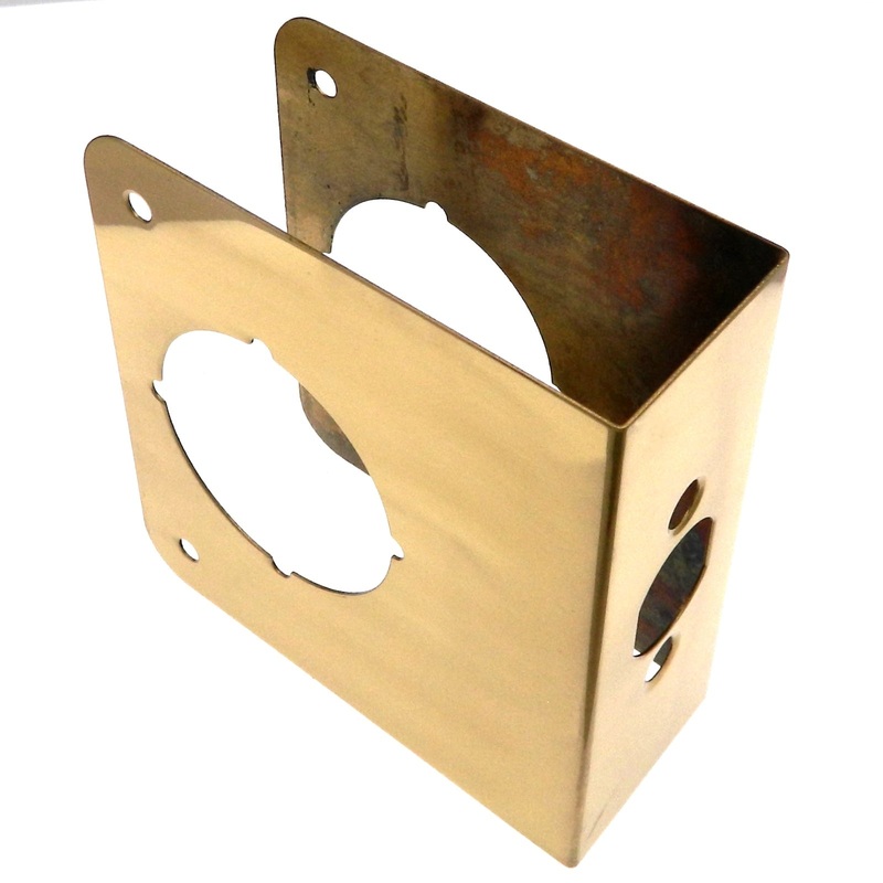 Warwick 1 3/4 Door Edge Guard Reinforcer 2 3/4 Backset Polished Brass SH1080PB