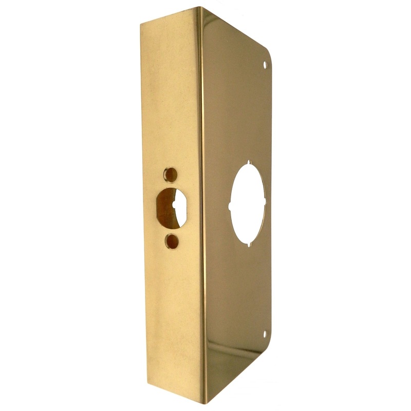Warwick 1 3/4 Door Edge Guard Reinforcer 2 3/8 Backset Polished Brass SH1071PB