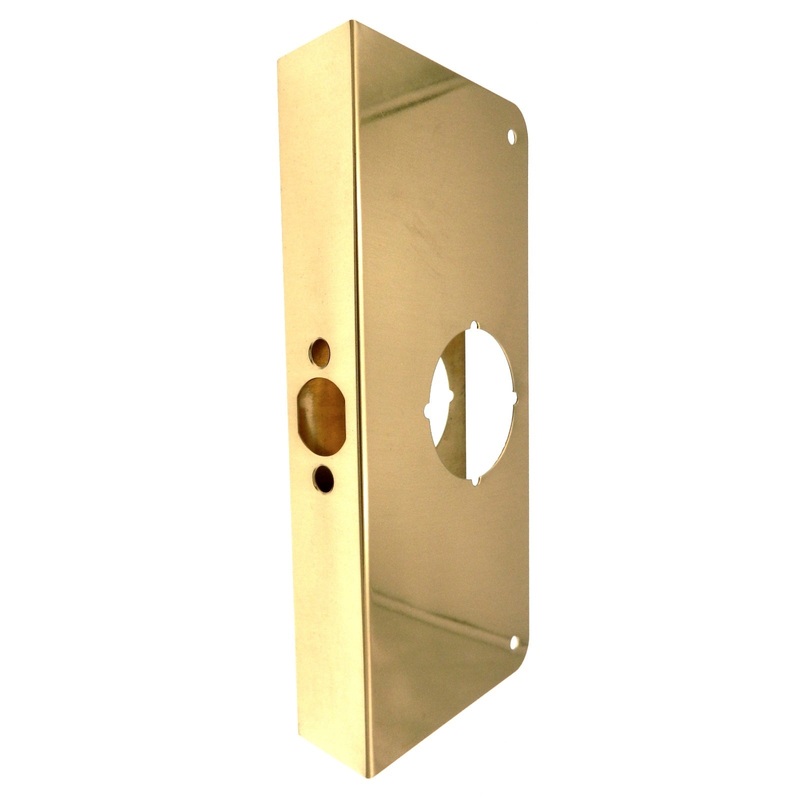 Warwick 1 3/8 Door Edge Guard Reinforcer 2 3/8 Backset Polished Brass SH1070PB