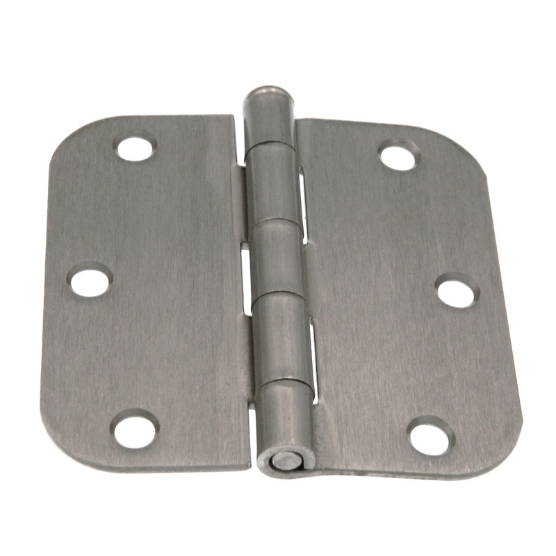 Warwick 3 1/2 Door Hinge, 5/8 Radius Corner, Satin Nickel BDA3012SN
