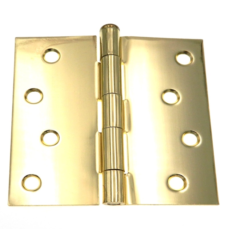 Warwick 4 Door Hinge, Square Corner, Polished Brass BDA3015PB