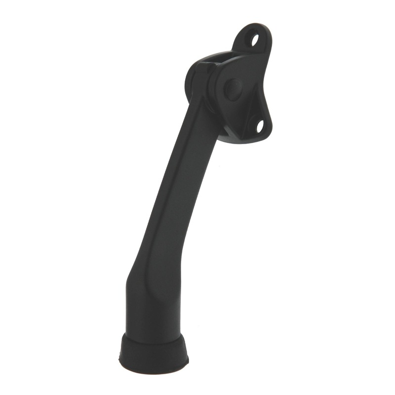 Warwick 4 Kickdown Door Holder Drop Down Doorstop, Black BH2016BL