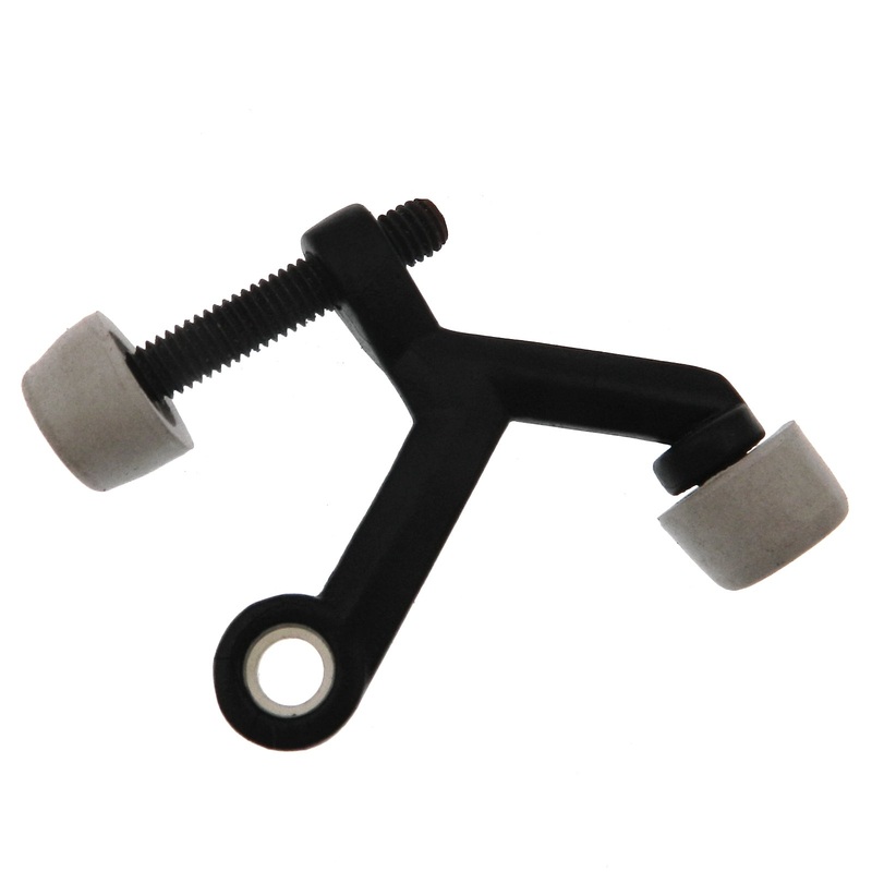 Warwick Adjustable Hinge Pin Doorstop, 1 1/2 Bolt, Black Finish BH2012BL
