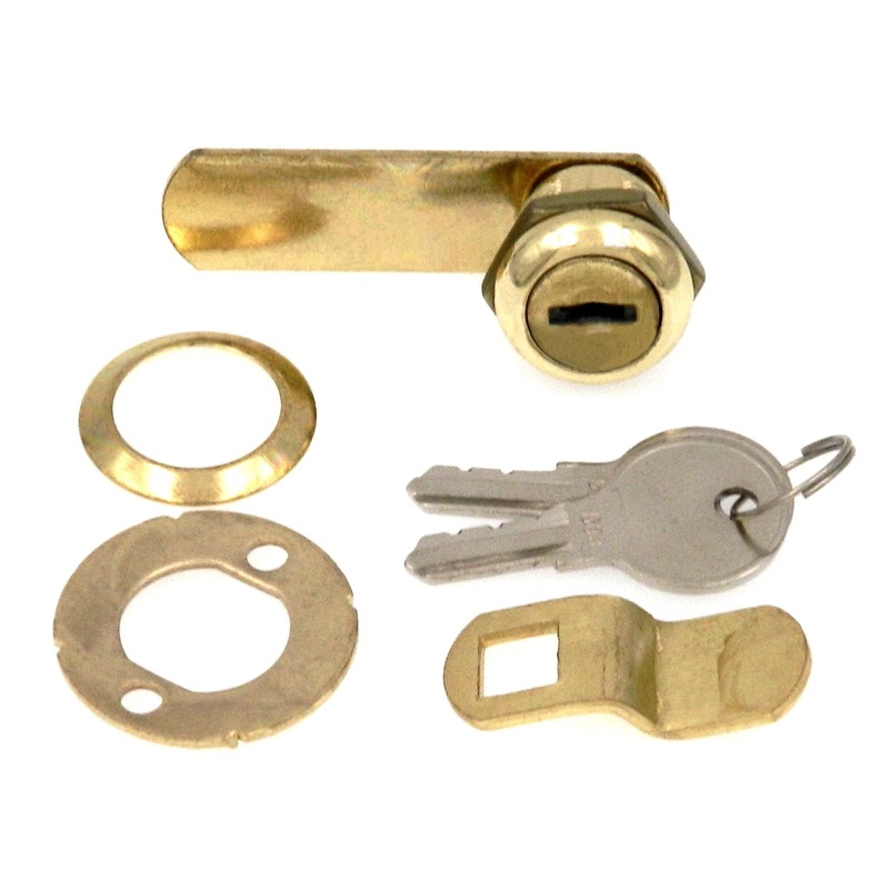 Warwick Cabinet & Drawer Cam Lock Max 1/4 Max Thickness Polished Brass SH1035PB