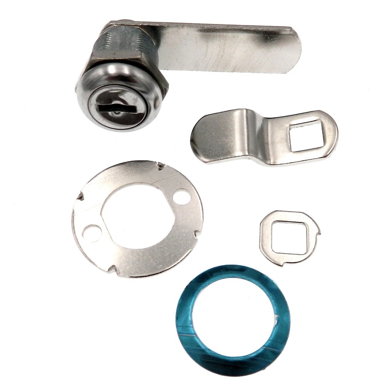 Warwick Cabinet & Drawer Lock, Max Thickness: 1/2, Chrome SH1046CH