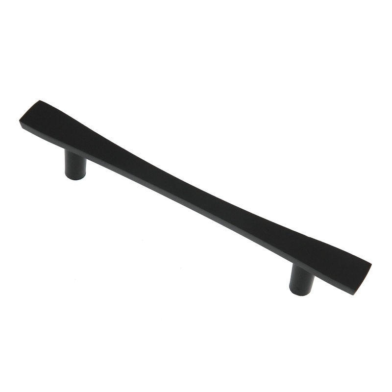 Warwick Contemporary Black 3 3/4 (96mm)cc Solid Cabinet Handle Pull DH1024BL
