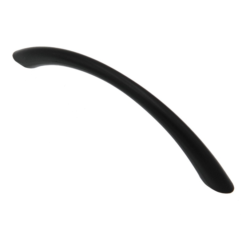 Warwick Contemporary Black 3 3/4 (96mm)cc Solid Cabinet Handle Pull DH1027BL