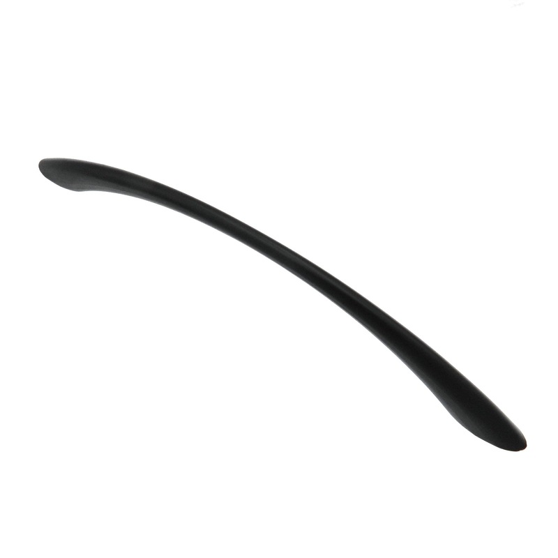 Warwick Contemporary Black 6 1/4 (160mm)cc Solid Cabinet Handle Pull DH1022BL