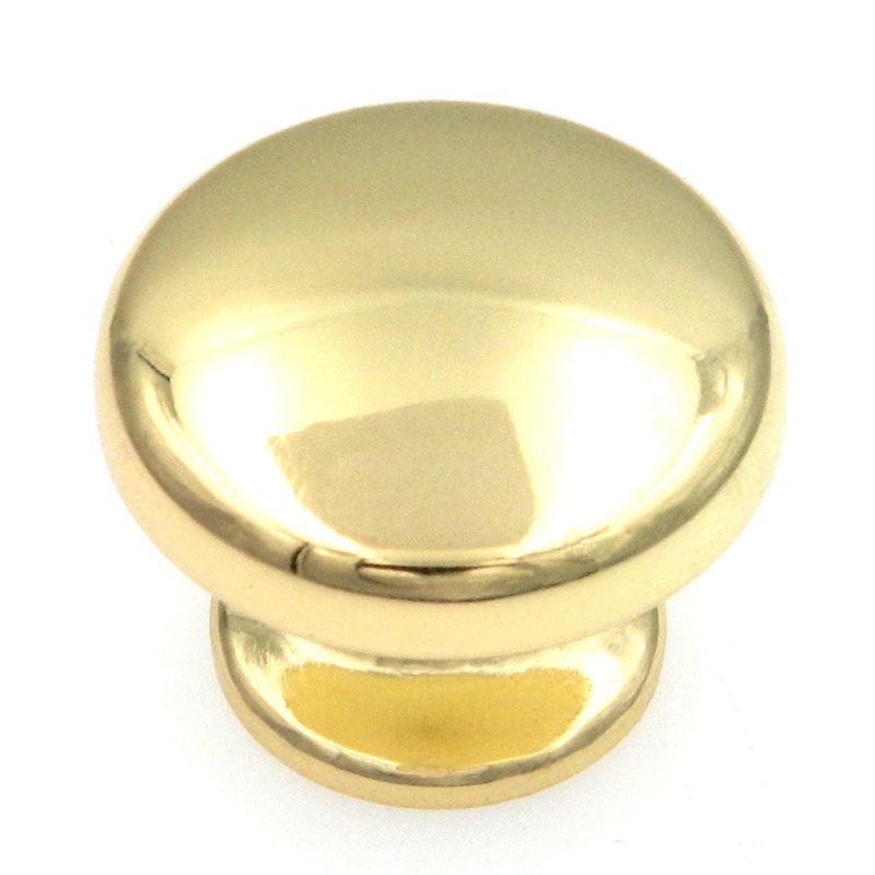 Warwick Contemporary Polished Brass 1 3/16 Round Cabinet Knob Pull DH1028PB