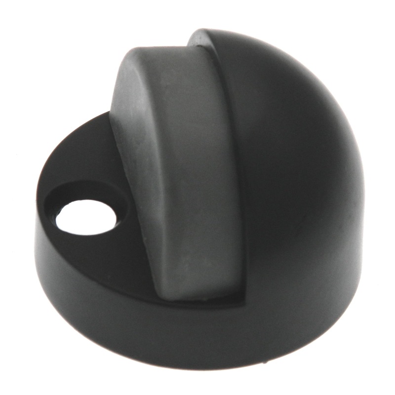 Warwick Dome Floor Mount 1/2 High Profile Doorstop Black BH2011BL