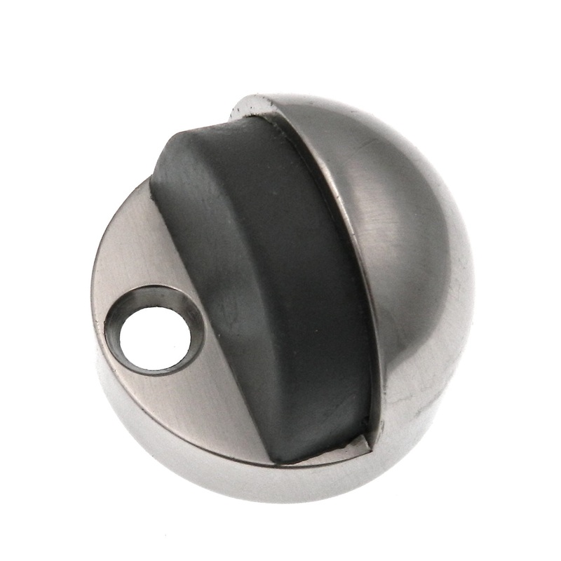 Warwick Dome Floor Mount 1/2 High Profile Doorstop Satin Nickel BH2011SN