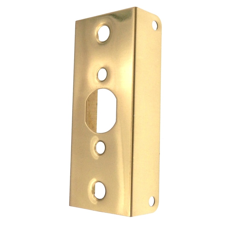 Warwick Door Edge Guard Reinforcer for 1 3/4 Door, Polished Brass SH1073PB