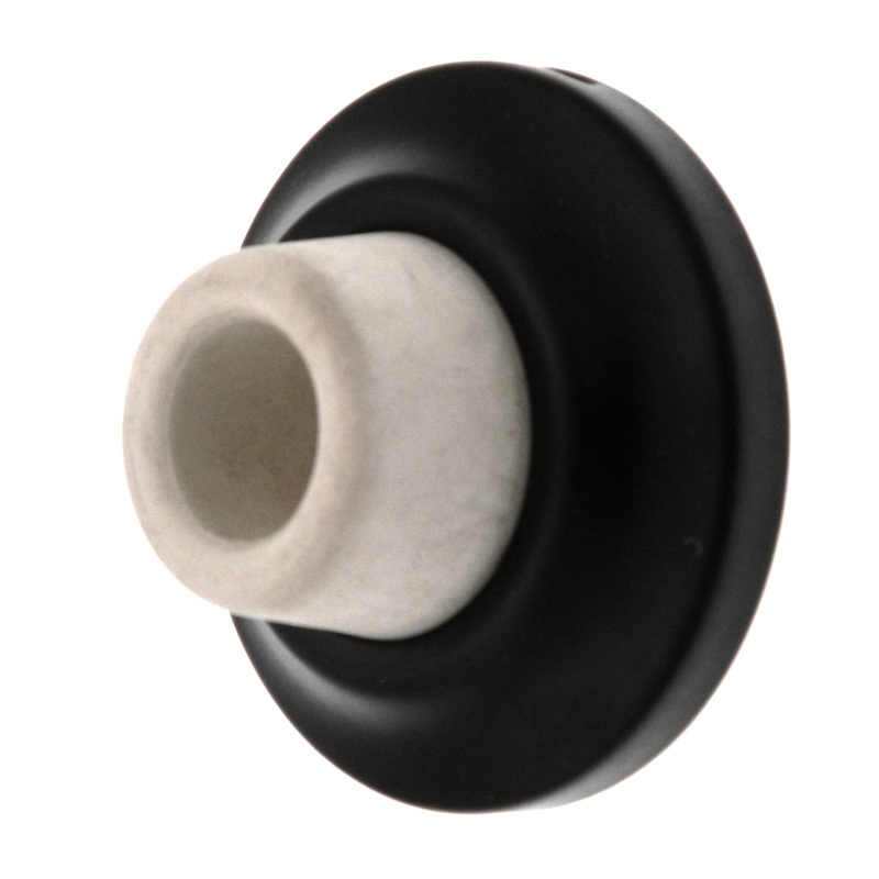 Warwick Large Wall Bumper Concave Doorstop, Black 2 3/8 Base, BH2004BL