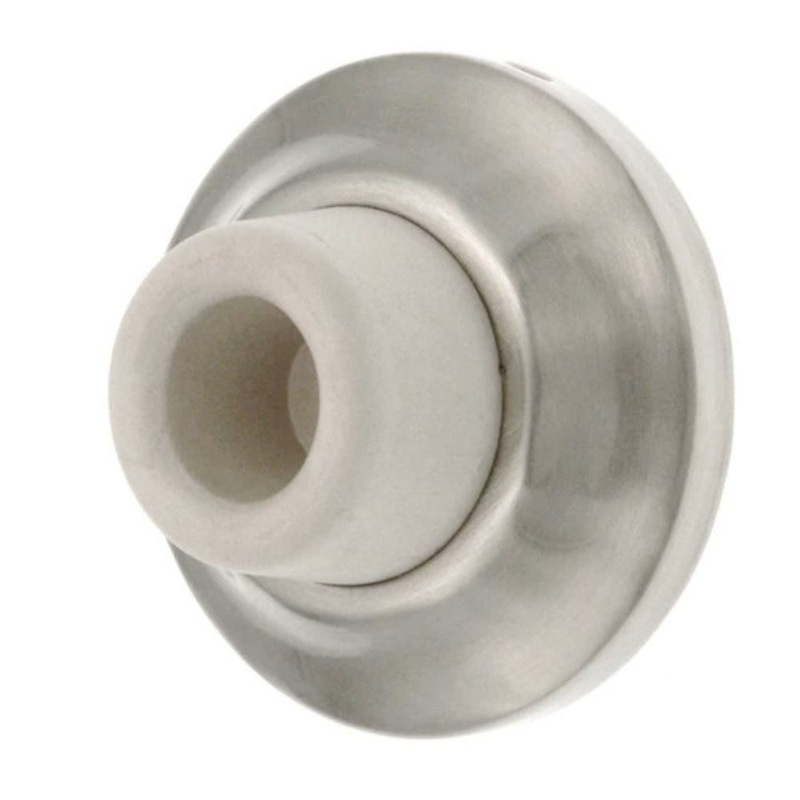 Warwick Large Wall Bumper Concave Doorstop, Satin Nickel 2 3/8 Base, BH2004SN