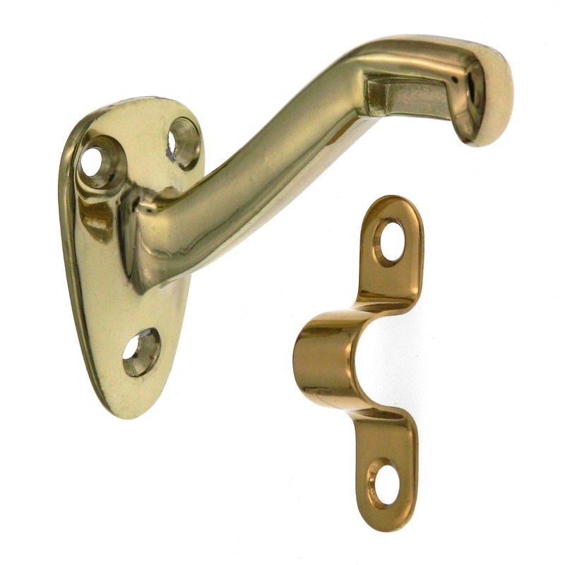 Warwick Polished Brass Heavy Duty 2 3/4 Stair Handrail Bracket BH2017PB